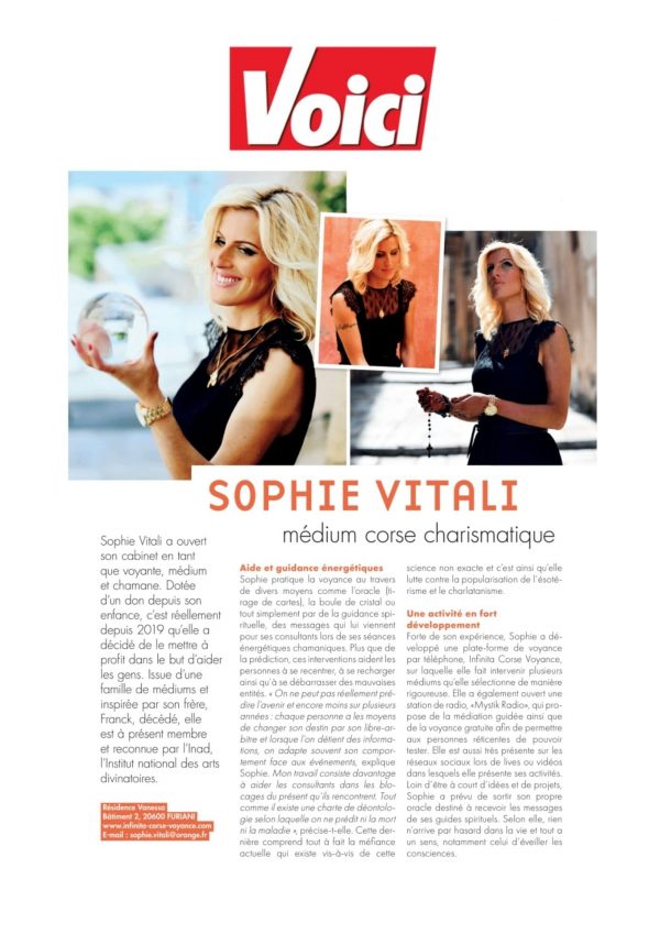 Voici magazine Sophie Vitali Voici magazine Sophie Vitali