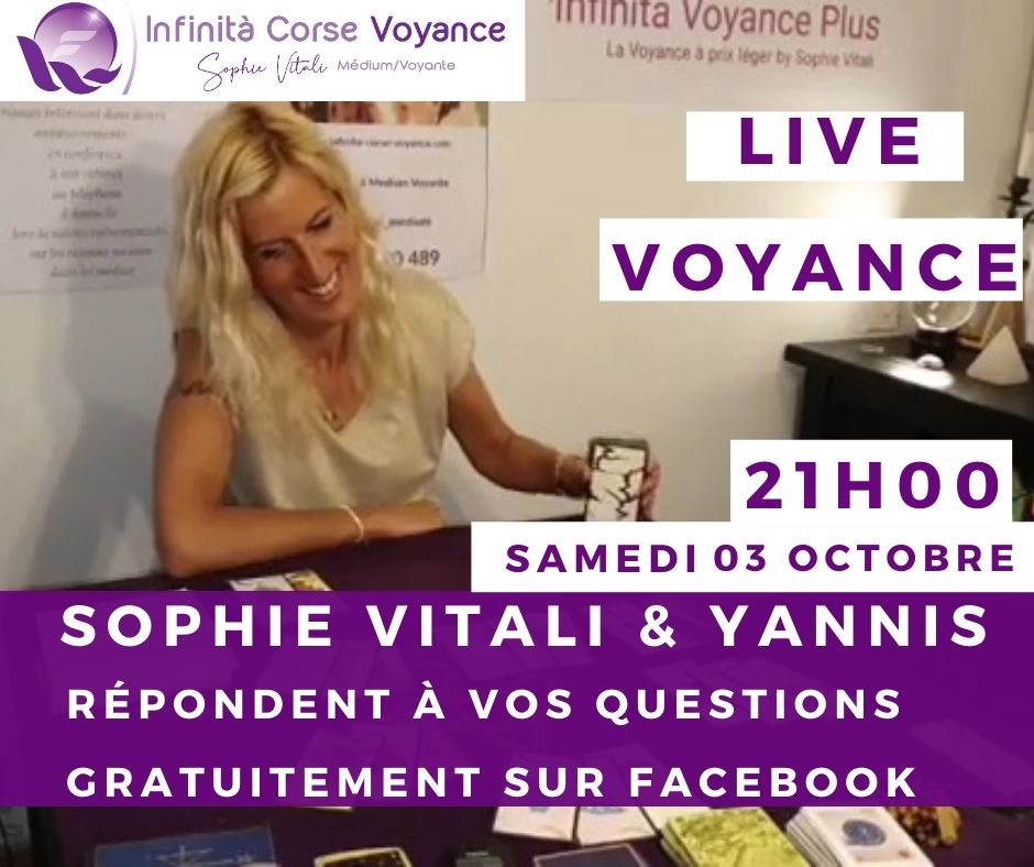 Live voyance gratuit sur Facebook avec Sophie Vitali médium