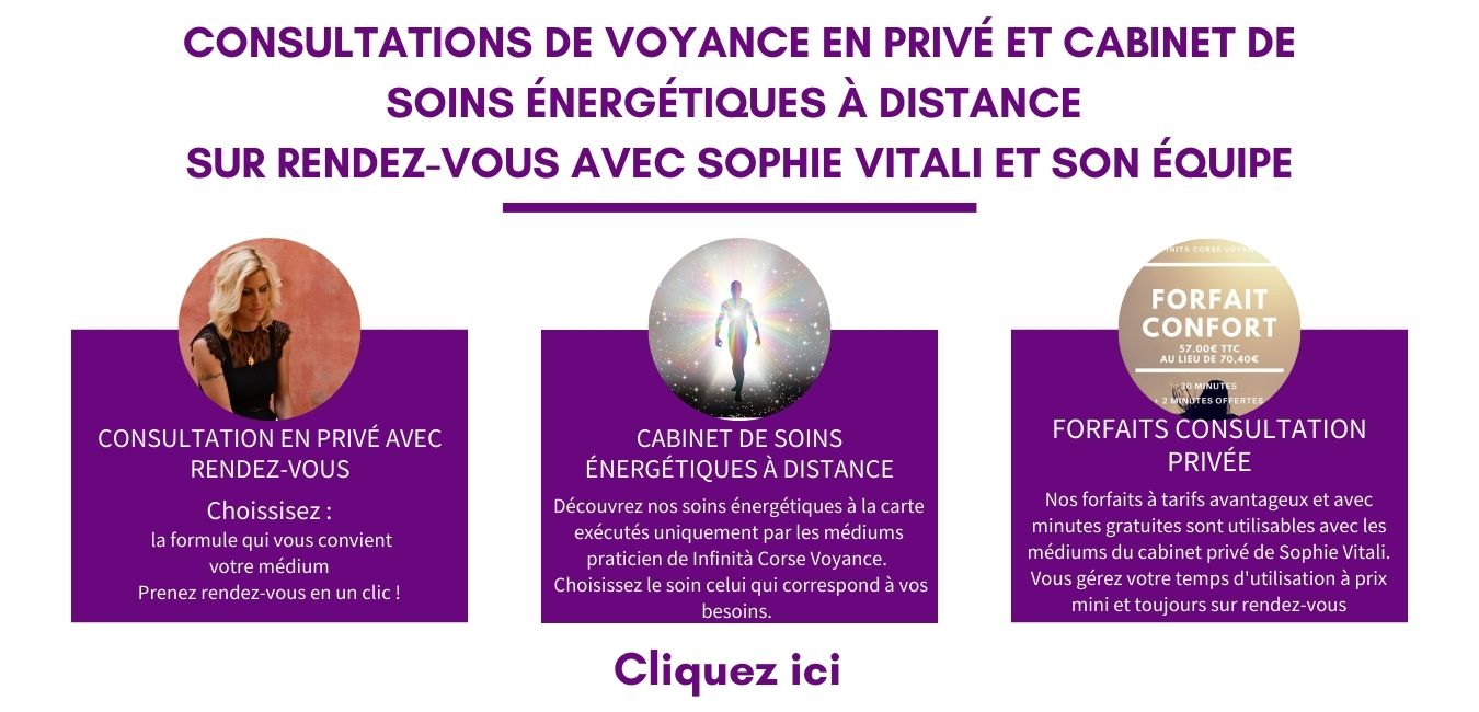 Consultation privée sur rendez-vous / Infinità Corse Voyance