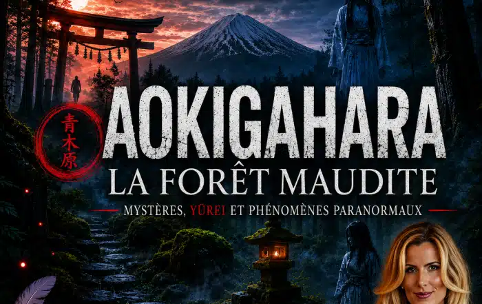 Forêt d’Aokigahara au Japon avec Yūrei, mont Fuji et Sophie Vitali pour un article paranormal