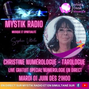 Live spécial numérologie avec Christine tarologue et numérologue chez Infinità Corse Voyance