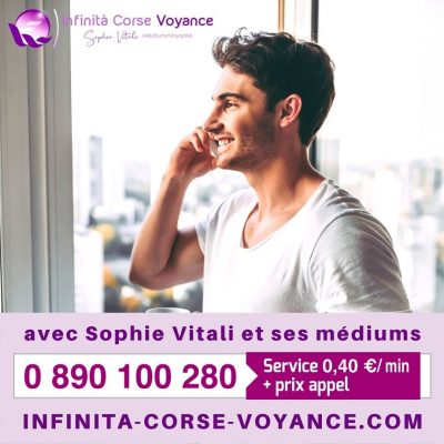 Voyance par audiotel au : 0890 100 280 à 0.40 centimes la minute avec la célèbre voyante corse Sophie Vitali