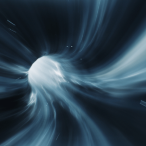 L'étude des chercheurs a montré qu'un trou noir spiralant autour d'un trou de ver, puis y pénétrant produit des rides de l'espace-temps (ondes gravitationnelles) bien particulières.