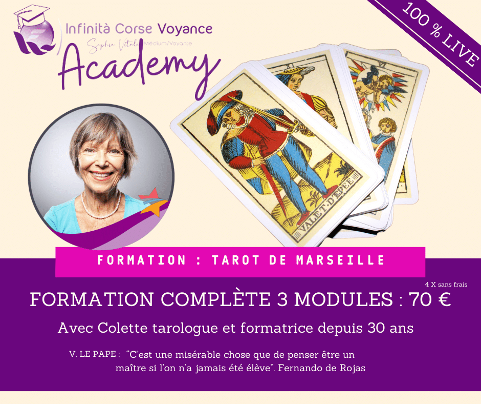 Formation : Apprendre le Tarot de Marseille avec Colette médium et tarologue