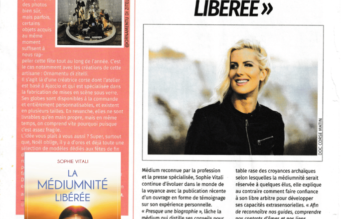 Femina Magazine Versant Corse : Sophie Vitali "La médiumnité libérée"