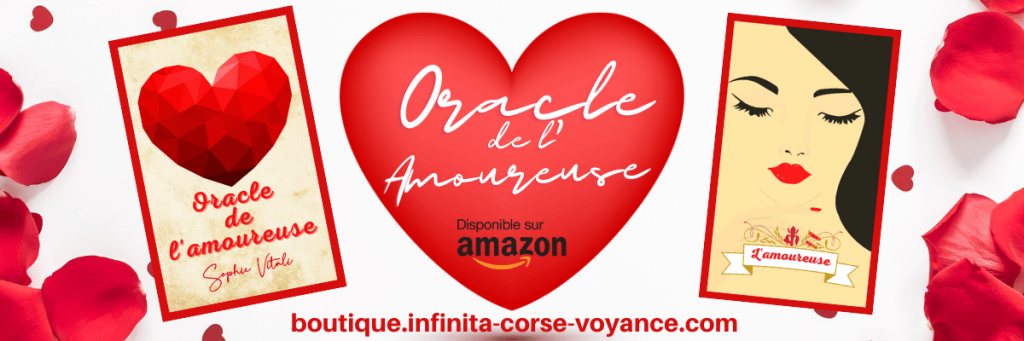 Oracle de l'amoureuse, un jeu divinatoire dédié au domaine sentimental. Votre avenir amoureux se dévoile avec Sophie Vitali célèbre médium et cartomancienne.
