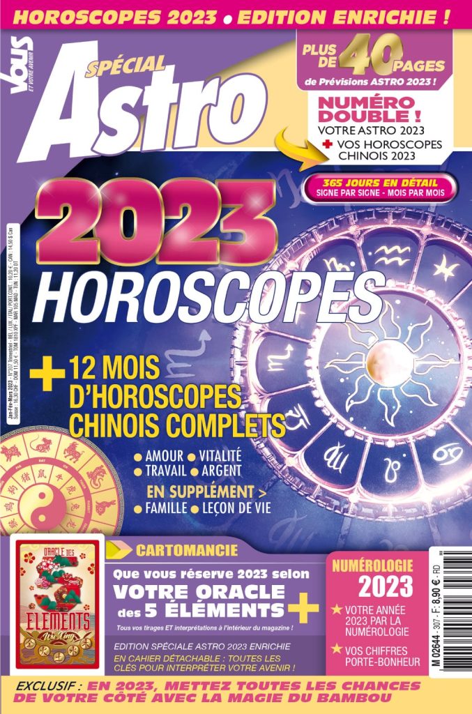Le nouveau "Vous et Votre Avenir" Un "Spécial ASTRO 2023 Horoscopes Chinois complet + l'article de Sophie Vitali : médiumnité et spiritisme en Chine