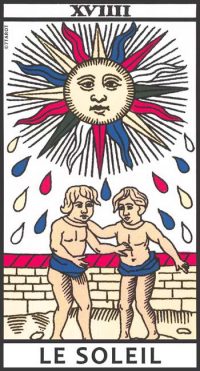 Le Soleil, l'arcane XIX dans le Tarot de Marseille, est un symbole puissant de joie et de réussite.