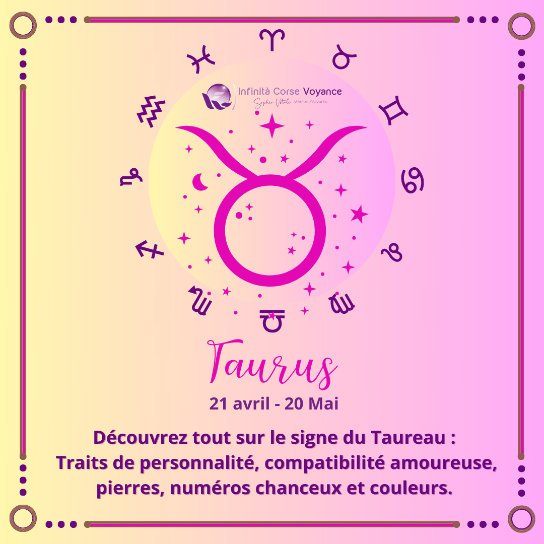 Signe astrologique du Taureau : Traits de personnalité, compatibilité amoureuse, pierres et couleurs