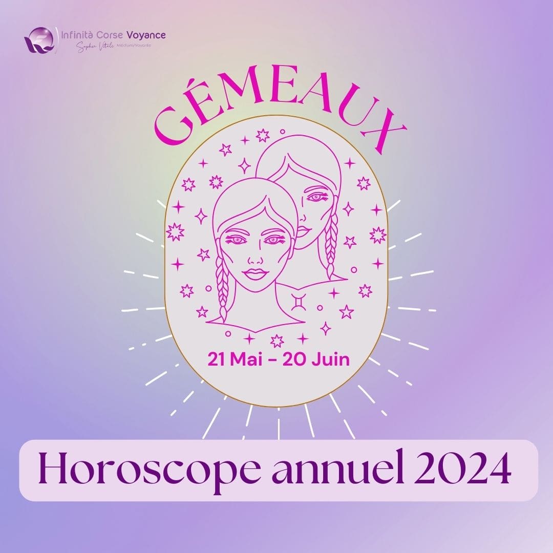 Horoscope Gémeaux 2024 : compatibilité amoureuse, travail, argent & santé