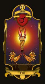 La carte Feu de l'Oracle Belline Astrologique de Marc Neu