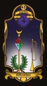 La carte La renommée de l'Oracle Belline Astrologique de Marc Neu