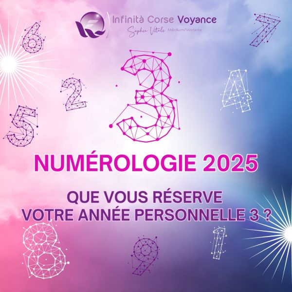 Année personnelle 3 en numérologie 2025 : amour, travail, argent, santé et spiritualité