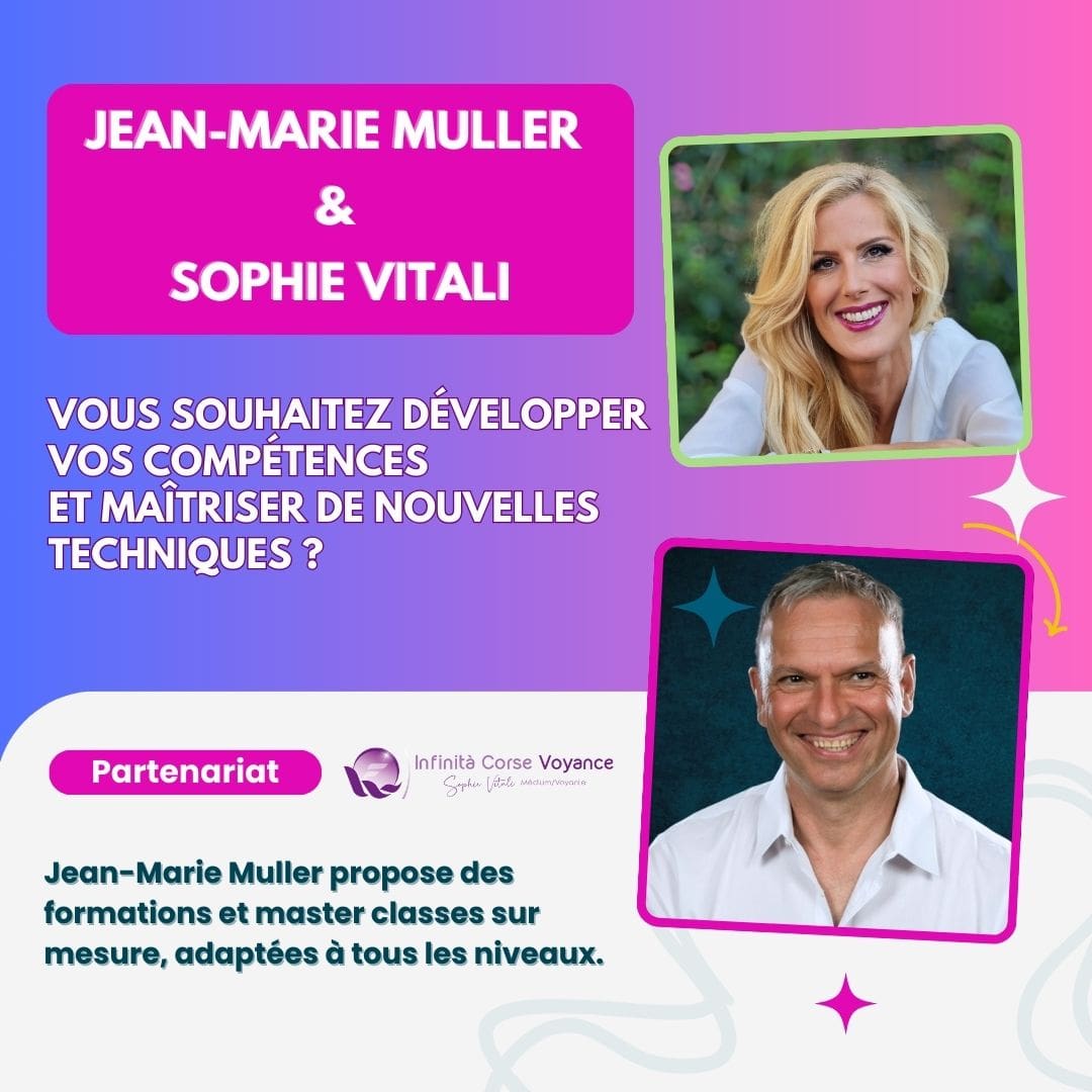 Apprivoiser la peur avec Jean-Marie Muller Formations recommandées par Sophie Vitali célèbre médium/voyante validée par l'INAD (Institut National des Arts Divinatoires) | Développez votre médiumnité