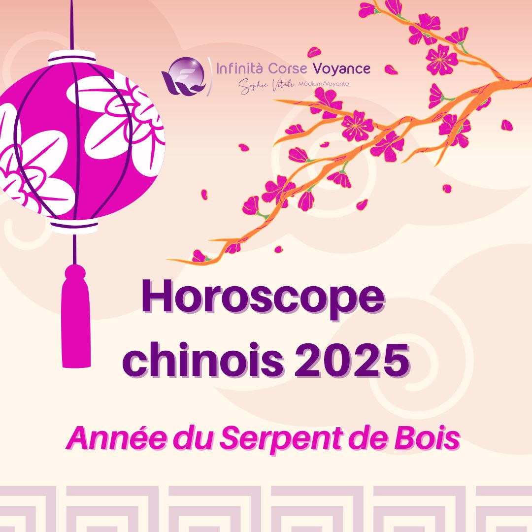 Horoscope chinois 2025 gratuit sous le signe du Serpent de Bois, prévisions détaillées pour chaque signe du zodiaque chinois - Prévisisons astrologiques d'un astrologue qualifié de Sophie Vitali célèbre médium, voyante corse et experte du paranormal