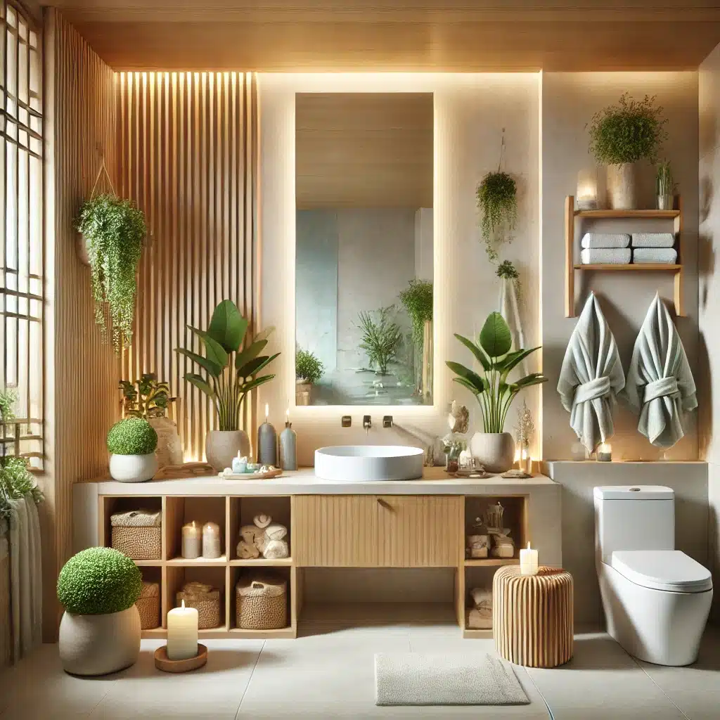 Une salle de bain Feng Shui, apaisante et harmonieuse