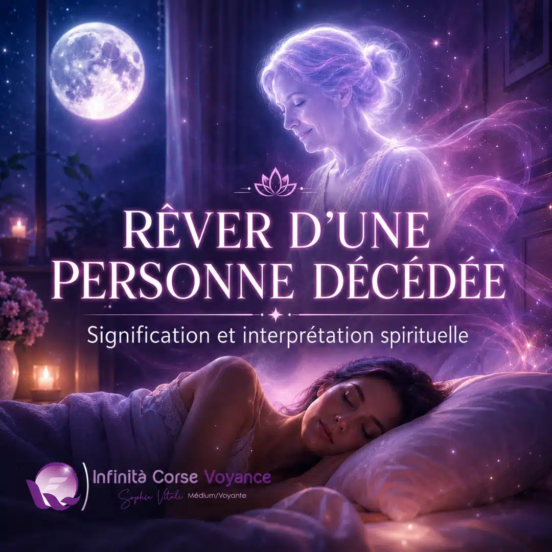 Rêver d’une personne décédée, signification spirituelle et interprétation d’un rêve de défunt avec Sophie Vitali et Infinità Corse Voyance