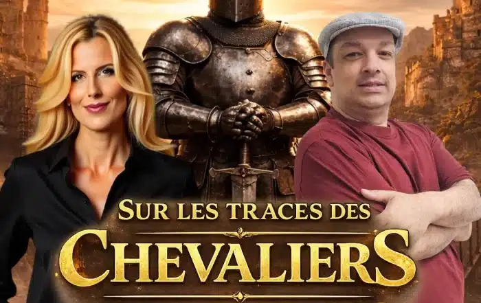Affiche du reportage Sur les traces des chevaliers avec Sophie Vitali et Didier Santiago sur Kurious Anima, consacré aux châteaux autour de Montélimar.