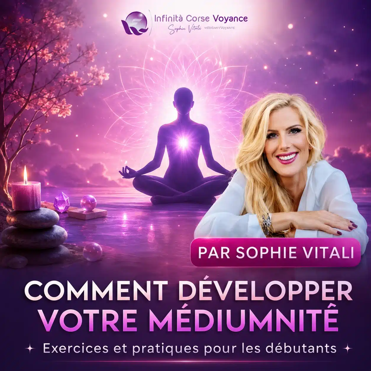 méditation spirituelle, énergie intuitive, cristaux et exercices pour débutants.