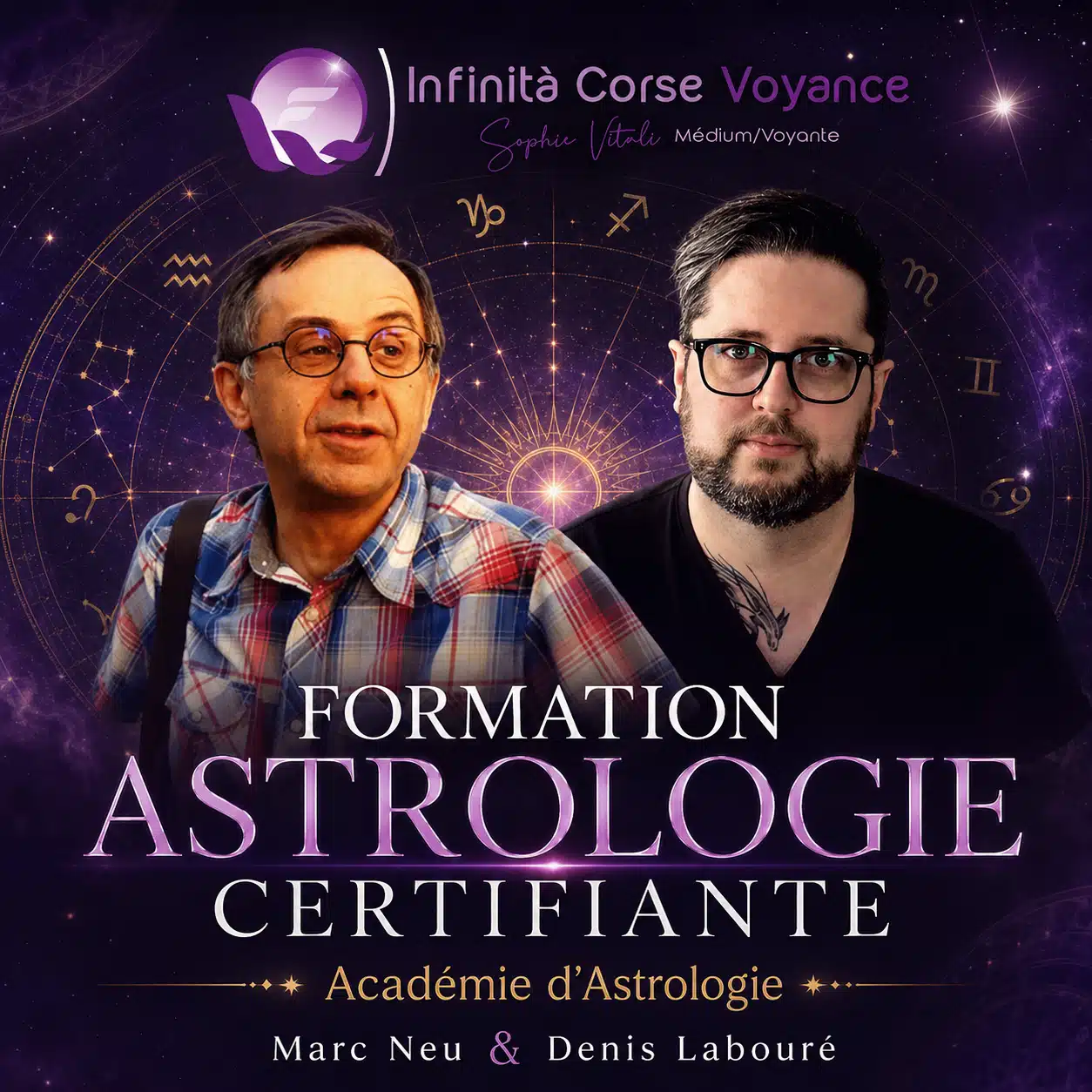 Formation astrologie certifiante de l’Académie d’Astrologie avec Marc Neu et Denis Labouré