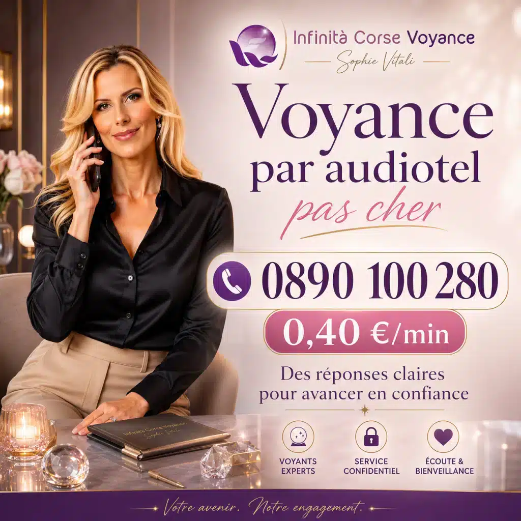 Voyance discount par audiotel avec Infinità Corse Voyance : un vrai voyant sans carte bancaire au 0890 100 280 à 0,40 €/min ou dès 0,30 €/min avec un forfait