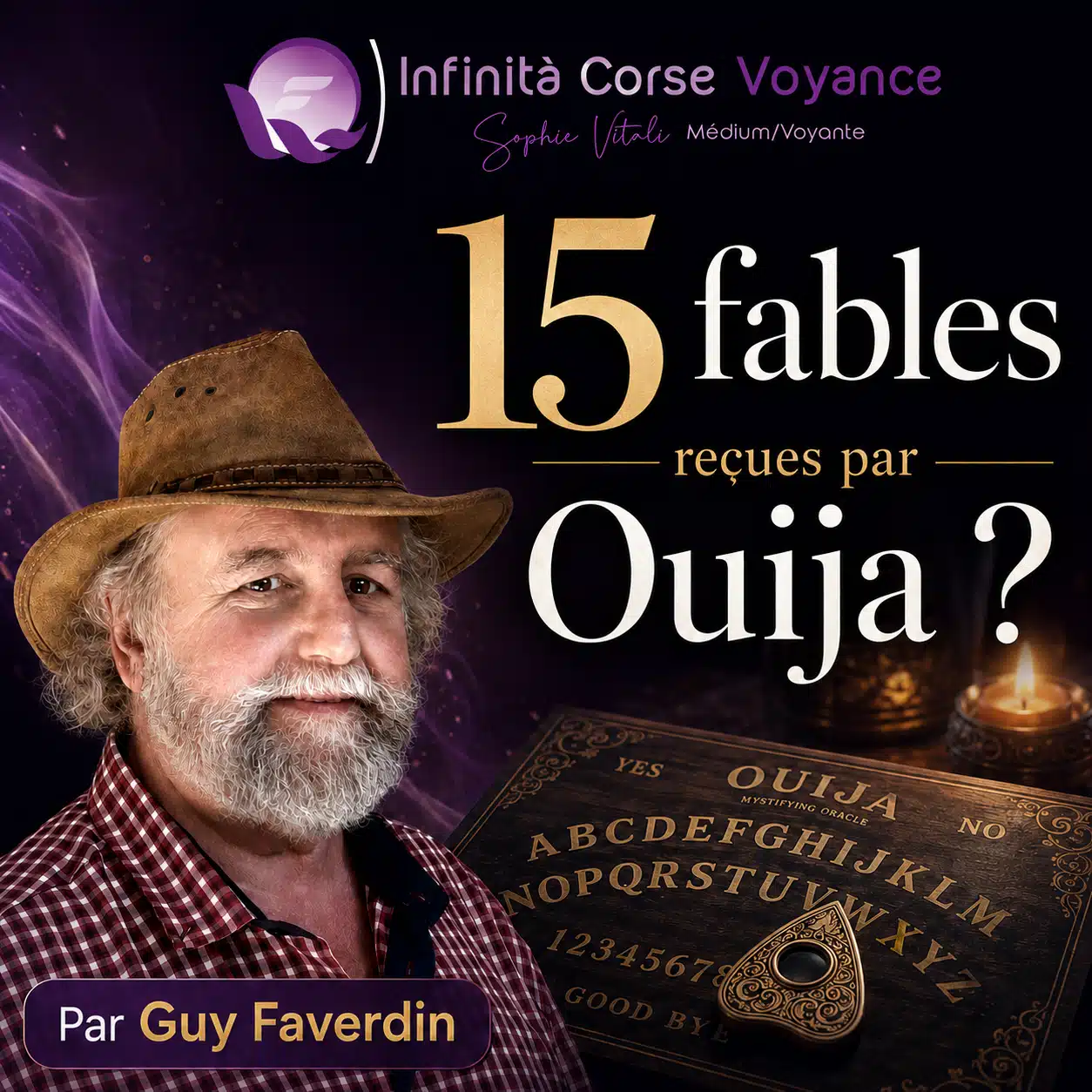 Guy Faverdin devant une planche Ouija pour l’article « 15 fables reçues par Ouija ? »