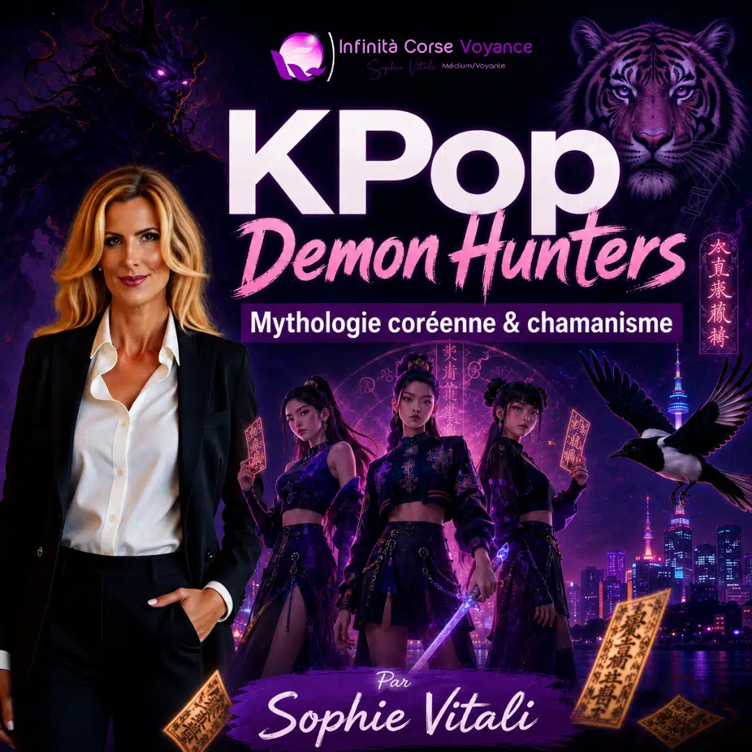KPop Demon Hunters, mythologie coréenne et chamanisme analysés par Sophie Vitali, avec tigre, pie, esprits et chasseuses de démons