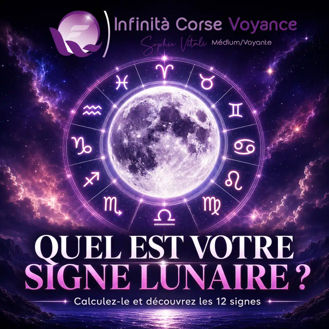 Signe lunaire : calcul et signification des 12 signes astrologiques avec Lune et roue du zodiaque