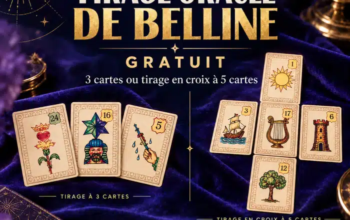 Tirage Oracle de Belline gratuit avec 3 cartes ou tirage en croix à 5 cartes sur Infinita Corse Voyance