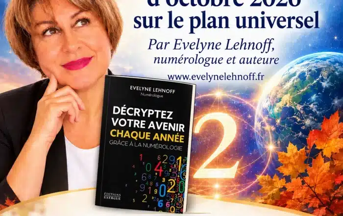 Numérologie octobre 2026 : les influences du mois universel 2 par Evelyne Lehnoff, numérologue et auteure