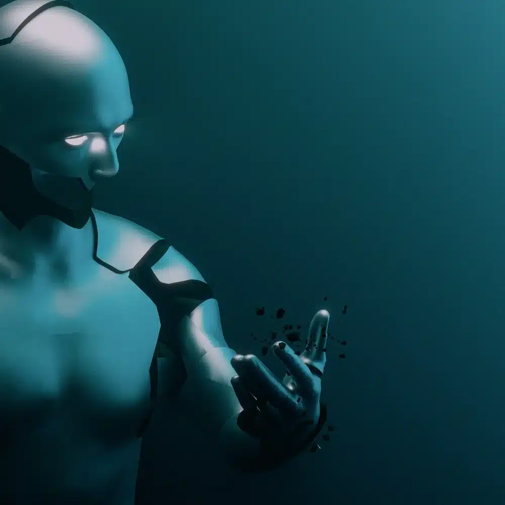 Robot humanoïde tenant un téléphone : les petites amies artificielles, les compagnons IA et les robots d’amour
